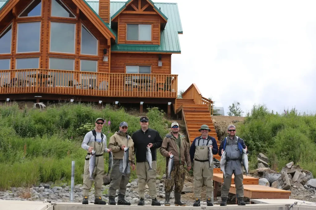 Group of fishermen with catch - Intricate Bay Lodge